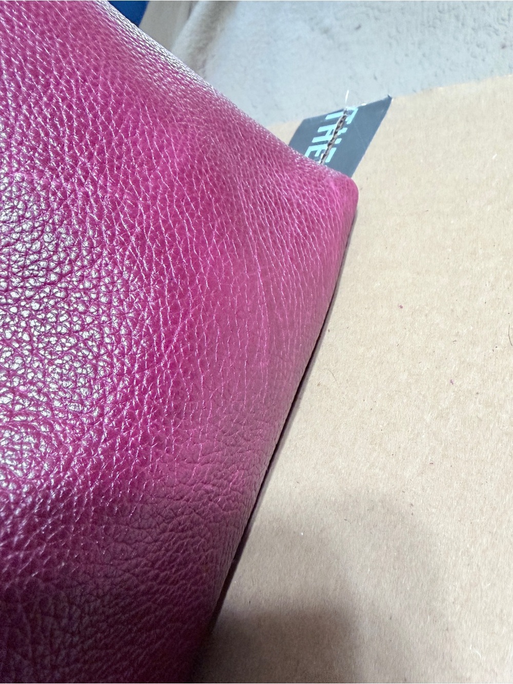 Portland Leather Naomi shoulder bag in Orchid with hide stamp Like new - Picture 10 of 16